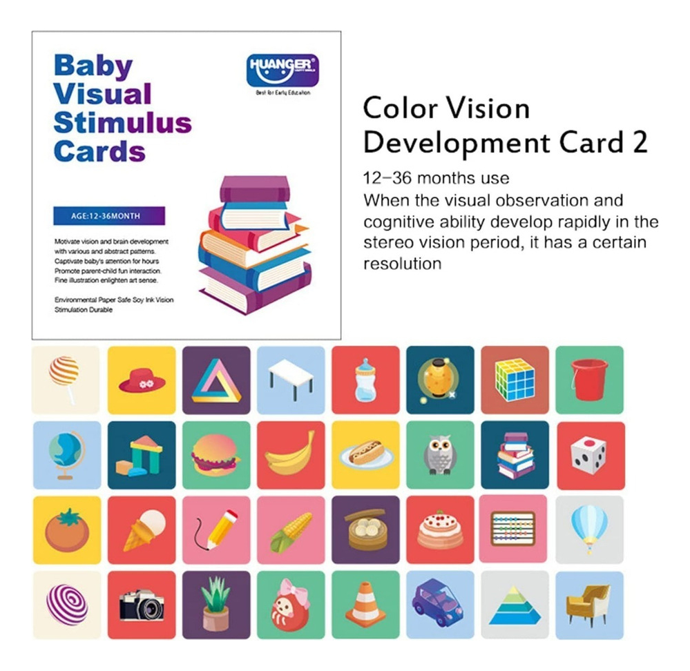 Cartas Brinquedo Montessori Alto Contraste P/ Bebê Estímulo - Imagem 6
