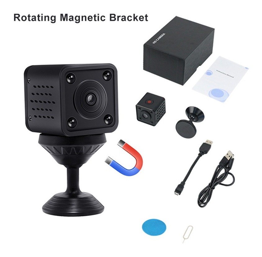 Mini Câmera Espiã Wifi Monitor Remoto Sem Fio Home Security - Imagem 2