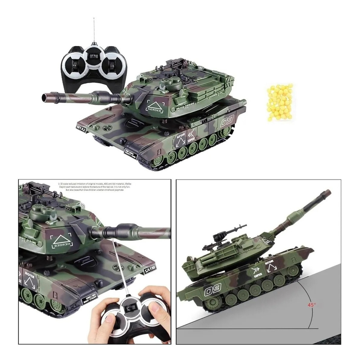 Modelo De Carro De Brinquedo Interativo De Tanque De Batalha - Imagem 2