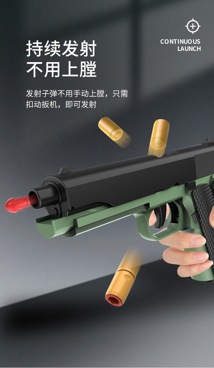 Repetindo A Arma De Brinquedo Infantil Colt Com Alvo - Imagem 6