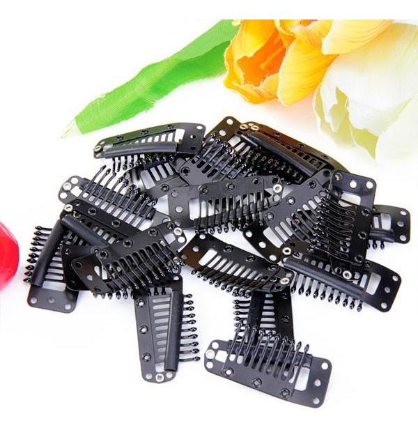 Grampos Pretos 36mm Do Da Pressão De 40 Pces Para A Peruca - Imagem 7