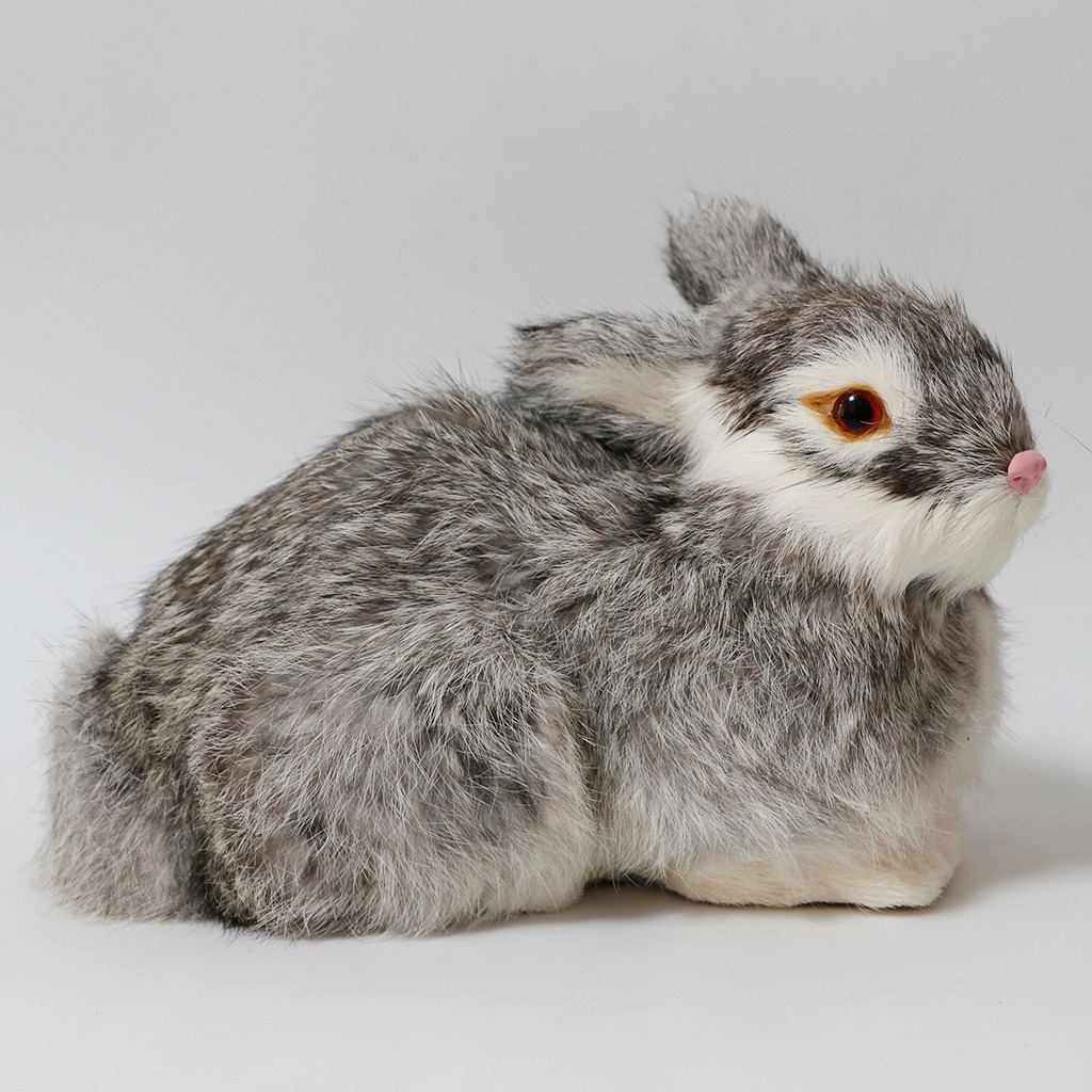 Pelúcia De Coelhos Realistas Modelo De Simulação 22cm - Imagem 18