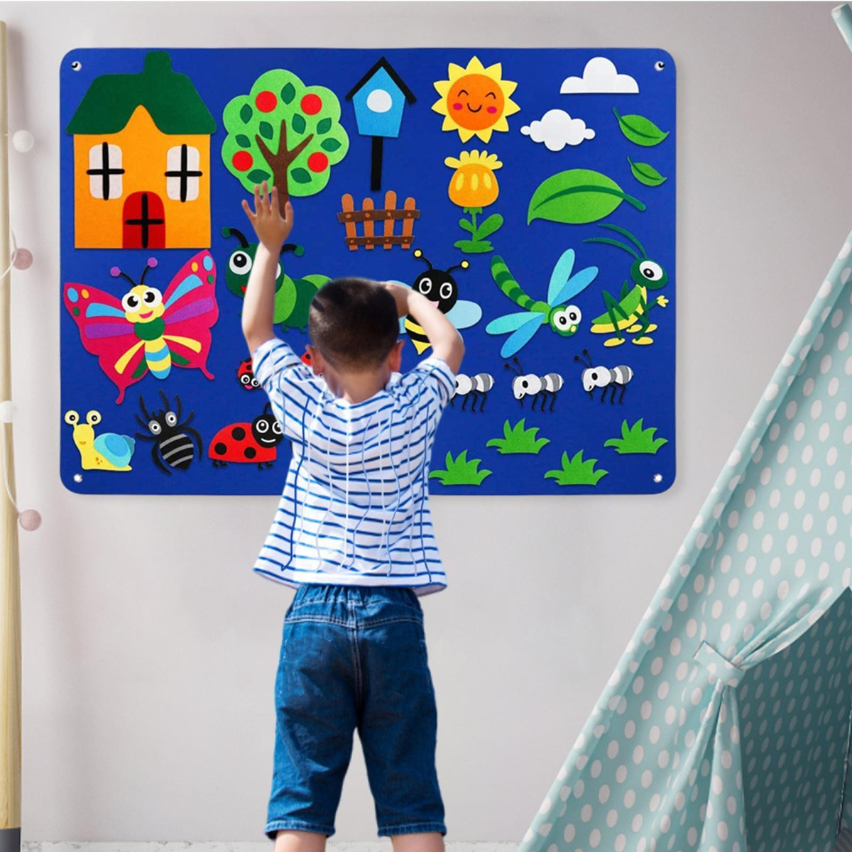 De Tabuleiro De Feltro Montessori Diy Tabuleiros De Feltro - Imagem 12
