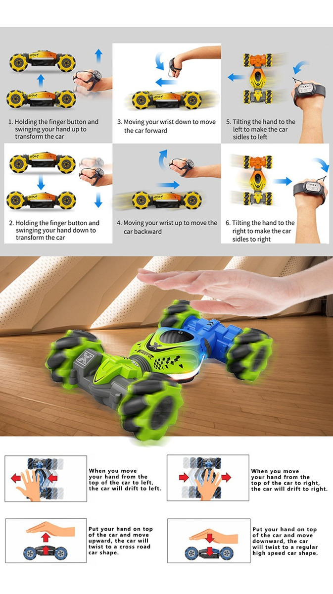 Carro De Brinquedo De Indução Por Gestos Mini Stunt Twist Ca - Imagem 7