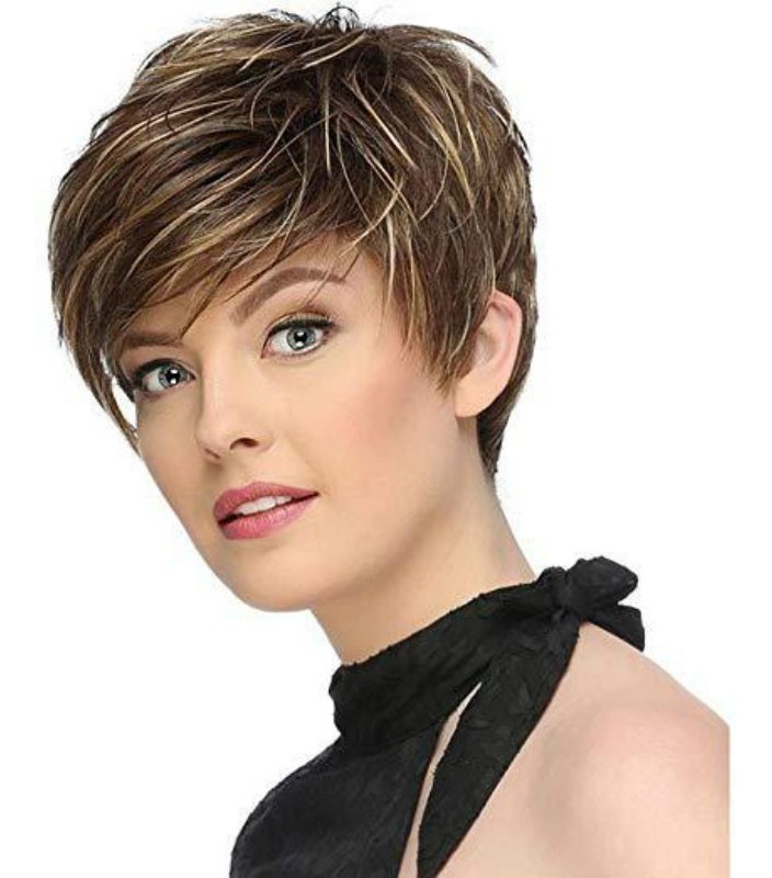 Peruca Curta Bonita Marrom Clara Feminina - Imagem 2