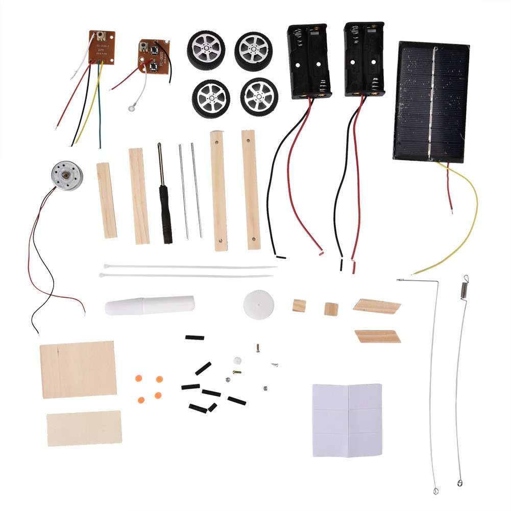 Diy Solar Controle Remoto Carro Crianças Brinquedos Rc Educa - Imagem 3