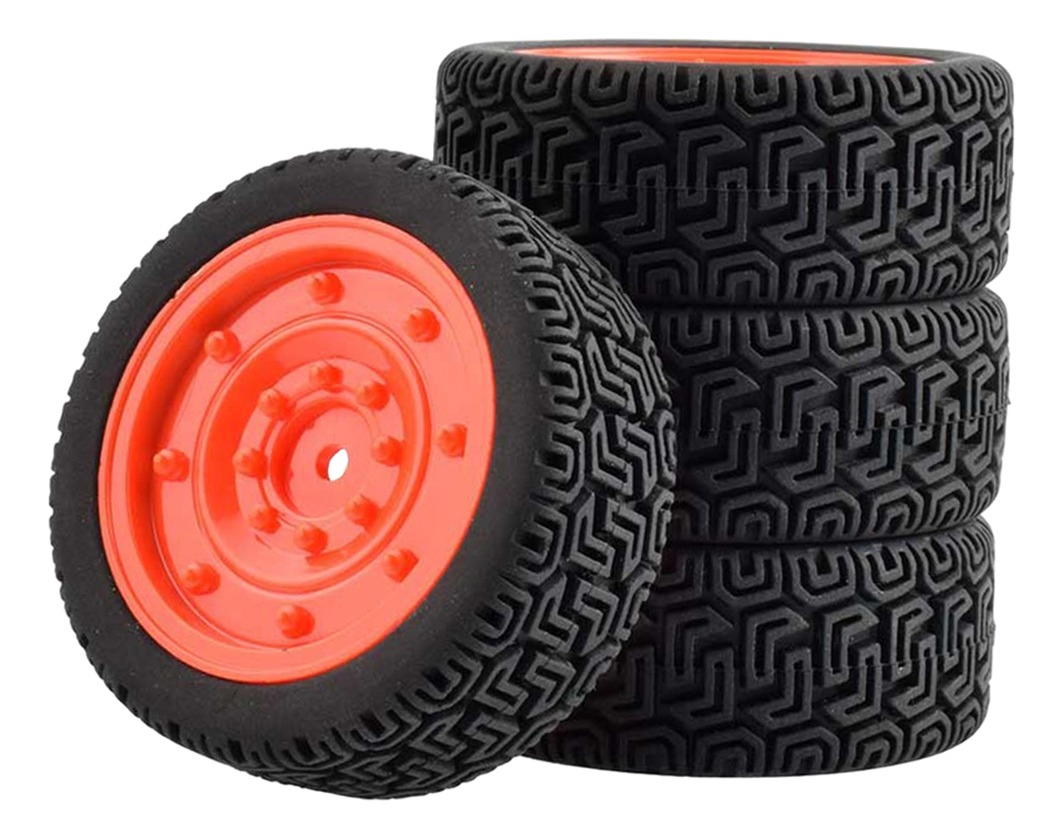 4 Cubos De Pneus De Borracha Para Wltoys 144001 1/10 Rc Carr