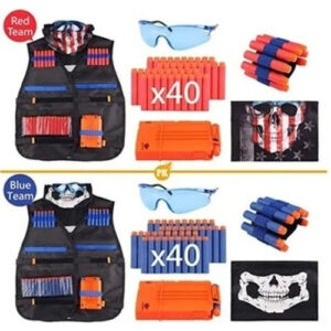 Colete Tático Infantil De 2 Peças Acessórios Nerf