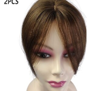 Peruca 2aplique Cabelo Humano Topper Frontal Cast Escuro Fra