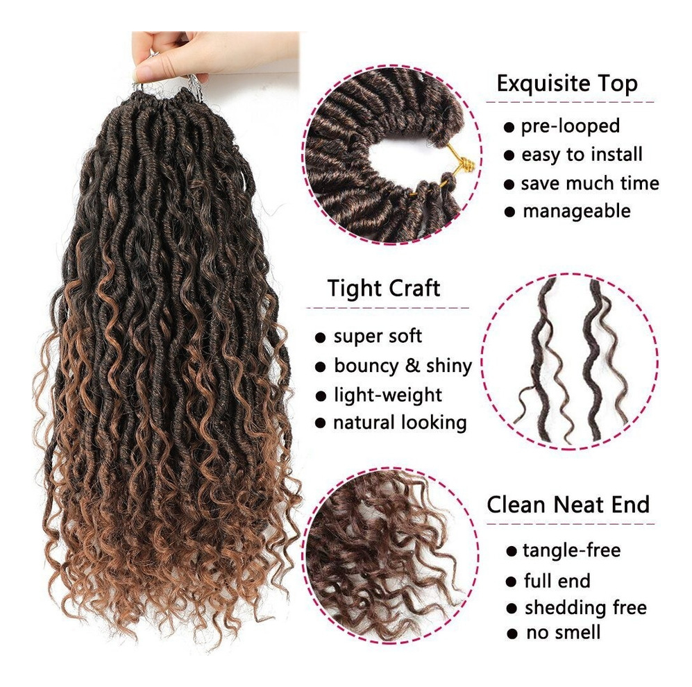 Crochet Cabelo Peruca Tranças Sintéticos Extensão Da Trança - Imagem 4