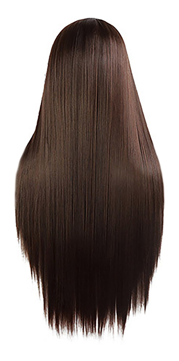 Peruca Feminina De Cabelo Liso De Comprimento Médio, Peruca - Imagem 3