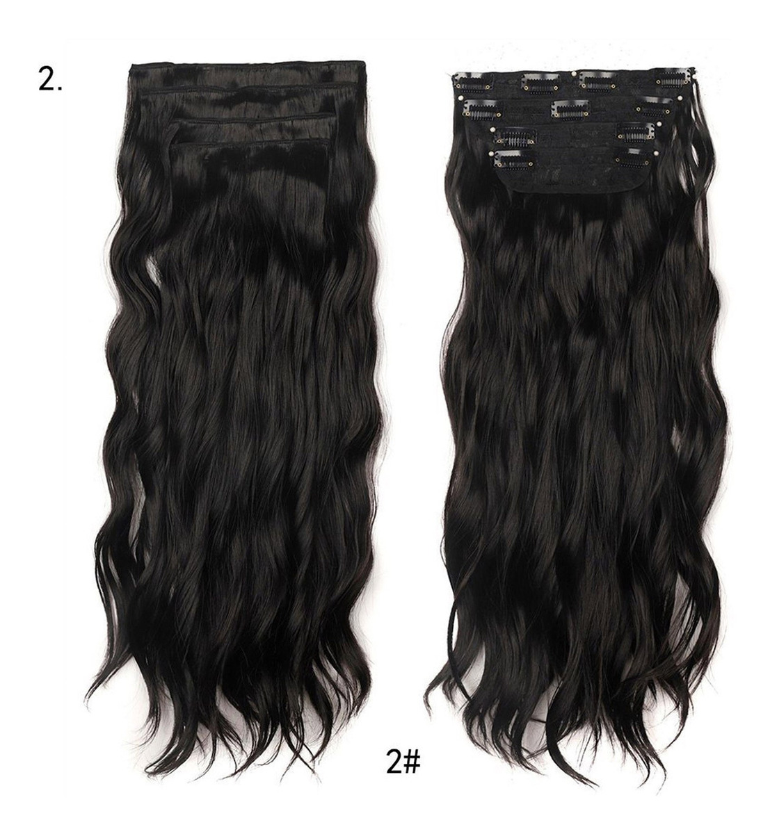 Peruca Feminina, Cabelo Comprido Encaracolado, Ondulado De Á - Imagem 6