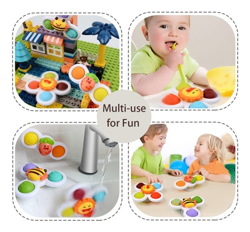 3 Peças, Ventosa, Brinquedos, Mesa Giratória - Imagem 5