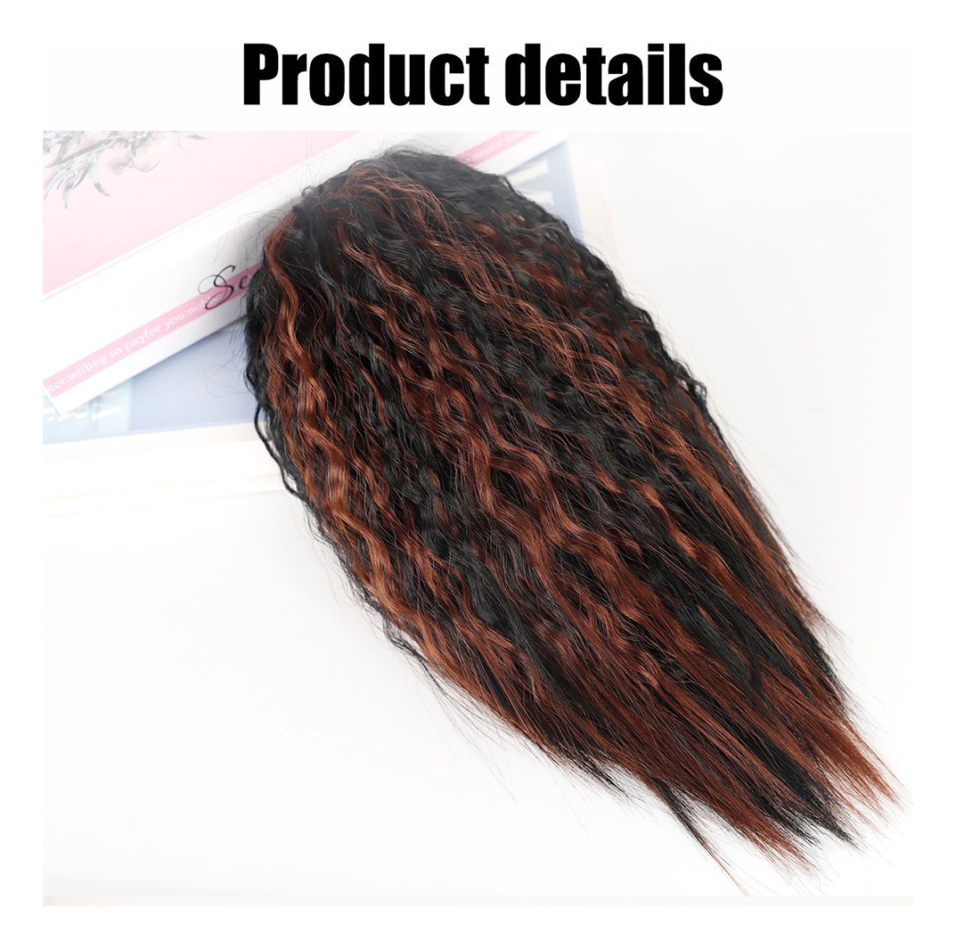 Peruca Com Rabo De Cavalo, Extensão De Cabelo Curto Encaraco - Imagem 6