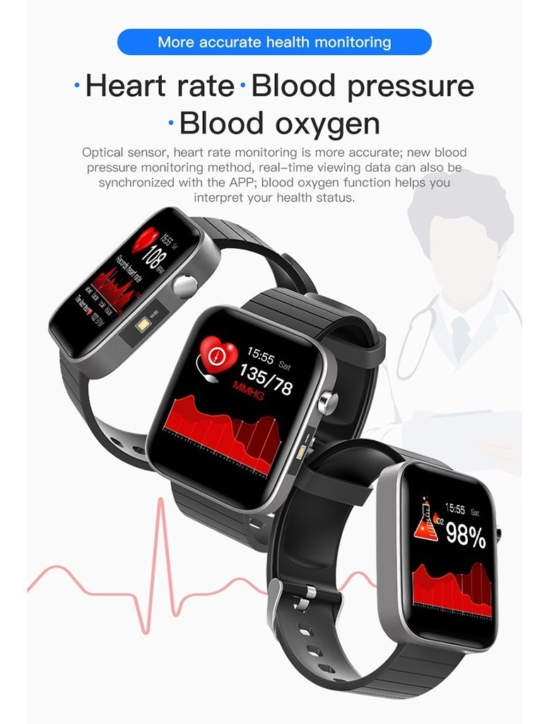 Relógio De Oxigênio No Sangue Com Pressão Arterial Bluetooth - Imagem 10
