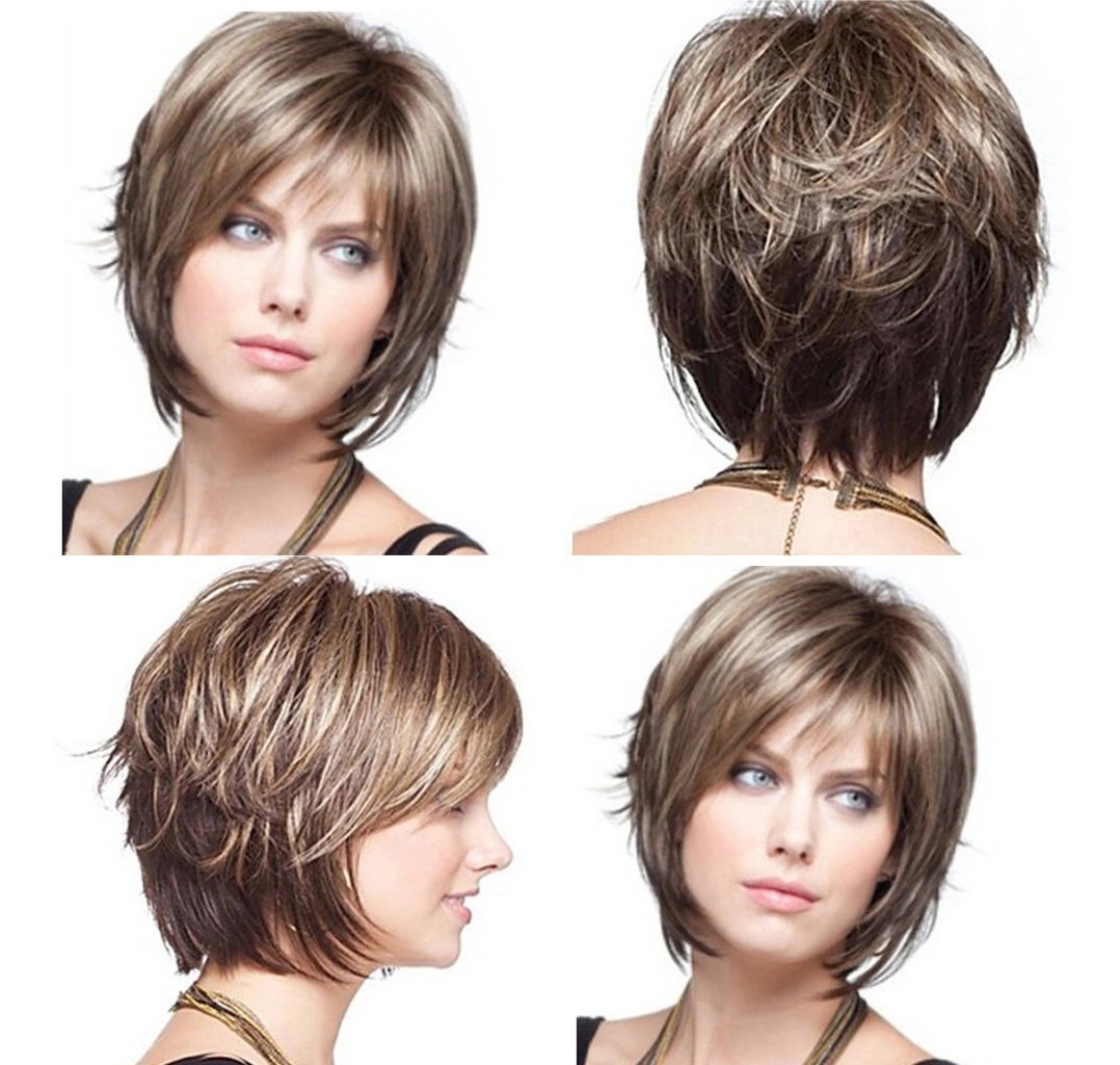 2pcs Cabelo Curto Feminino Peruca De - Imagem 3