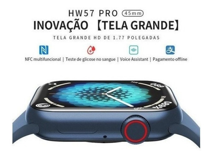 Hw57 Pro Smart Watch Carregamento Sem Fio Para Android/ios - Imagem 8