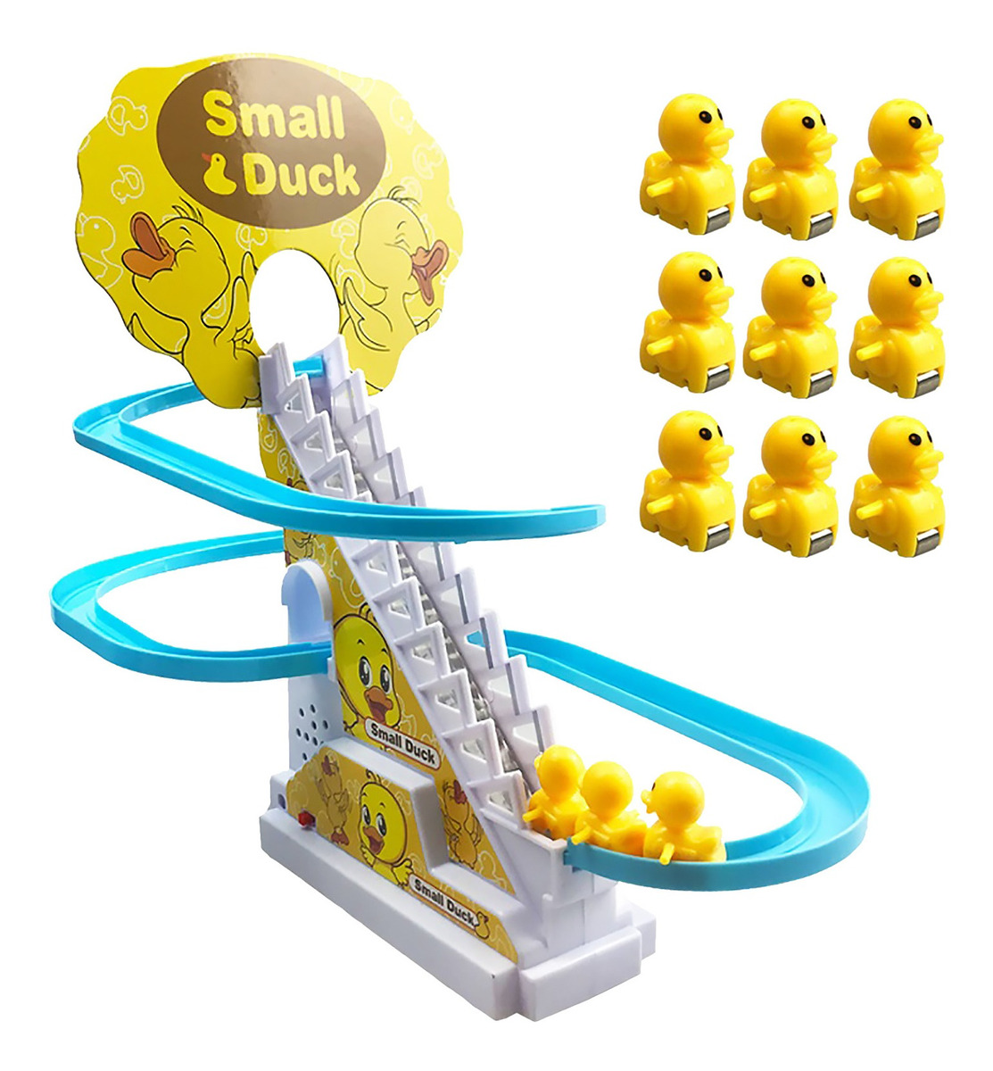 Pista De Montanha-russa Elétrica De Brinquedo De Pato De Esc