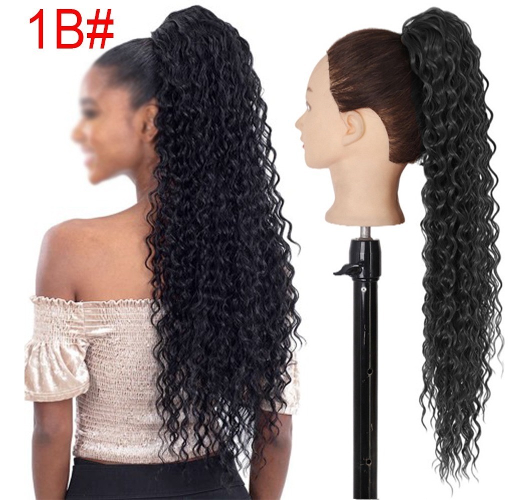 Peruca Cacheada Peruca Fibra Crespa Cabelo Afro 60cm - Imagem 17