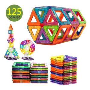 Blocos Magnéticos 125 Unidade Brinquedo Educacional Infantil