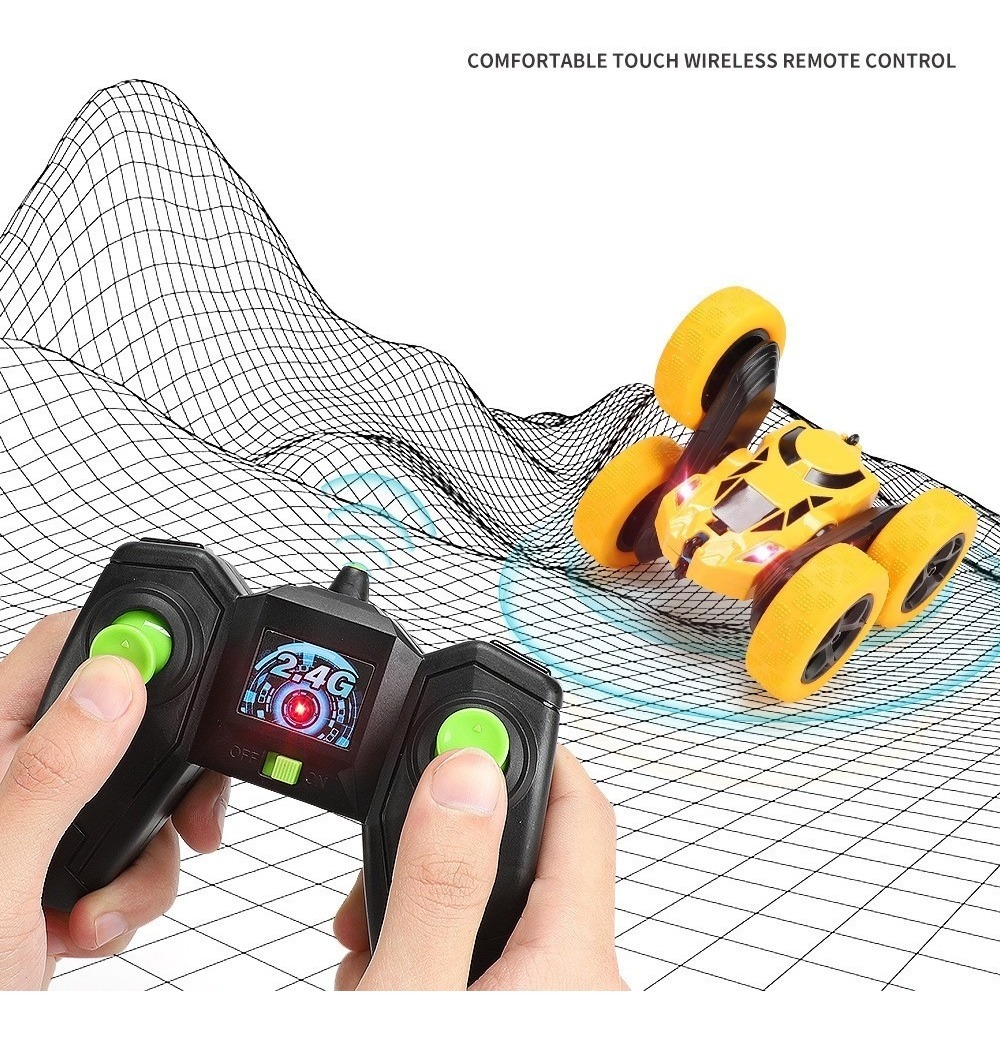 Carro De Controle Remoto Crianças Brinquedos Meninos Verde - Imagem 5
