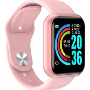 Y68 À Prova D' Água Rosa Digital Smartwatch Mulh