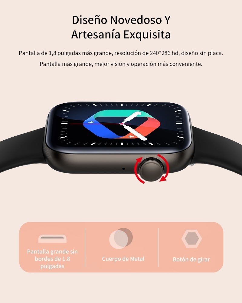 Relógio De Chamada Inteligente Bluetooth De 1,81 Polegadas P - Imagem 3