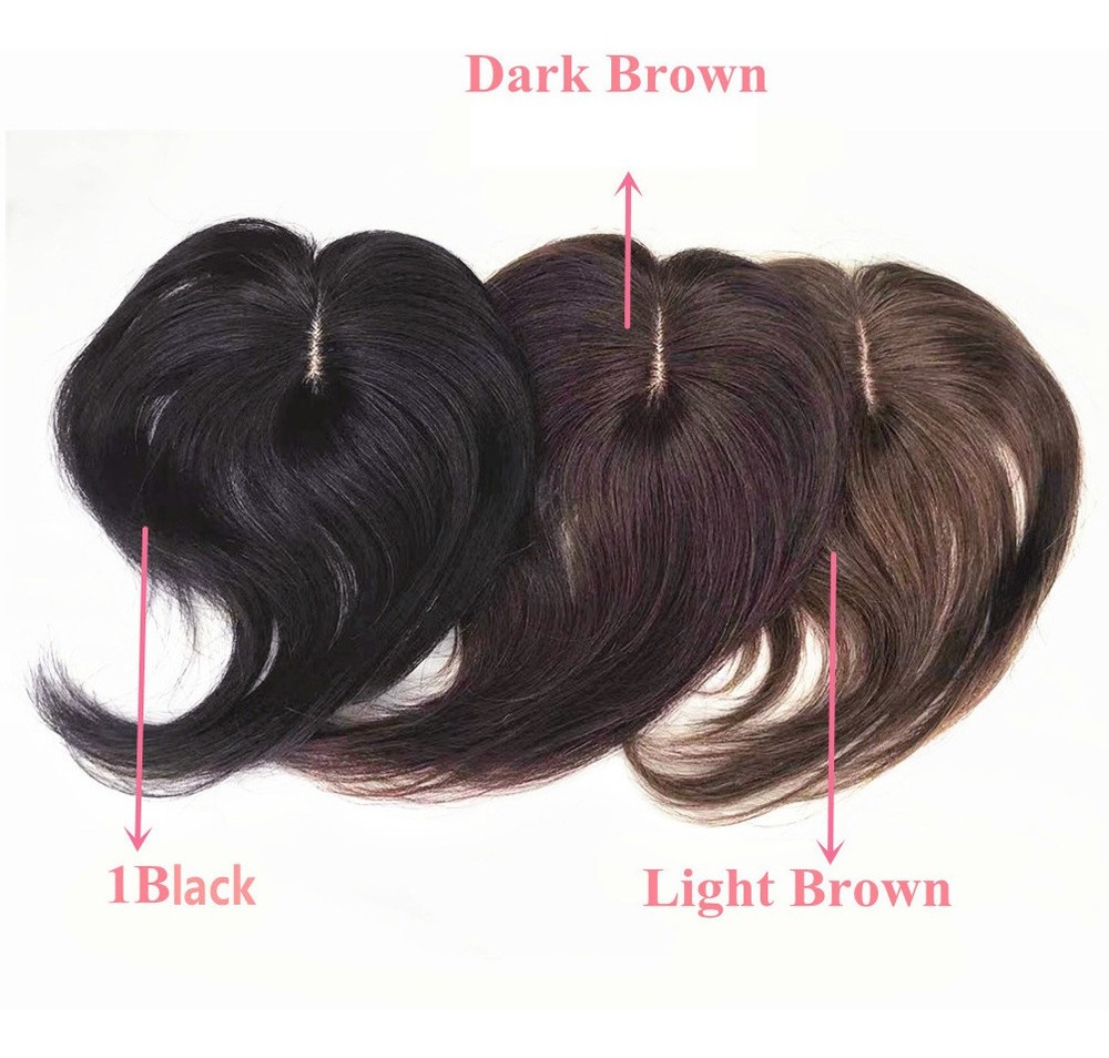 Peruca 2aplique Cabelo Humano Topper Frontal Cast Escuro Fra - Imagem 6
