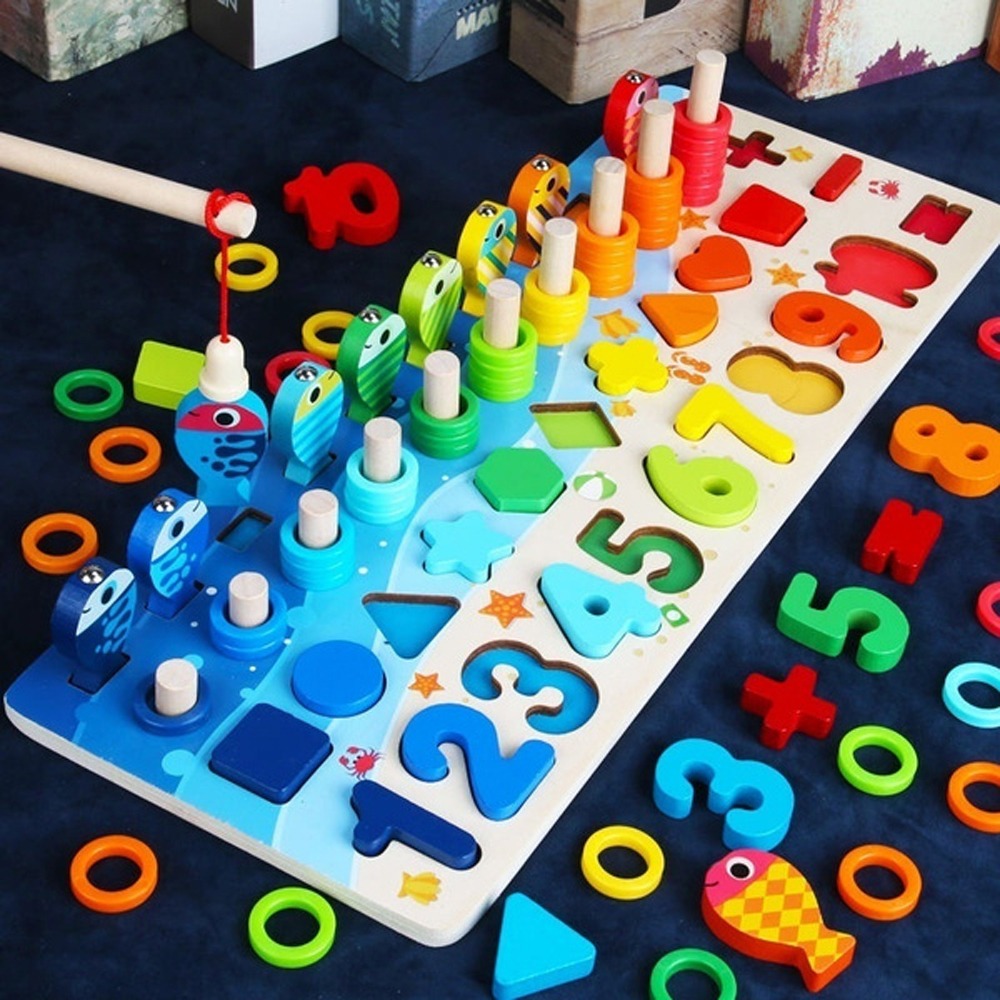 Montessori Brinquedos De Madeira Educativos Para Crianças Bo
