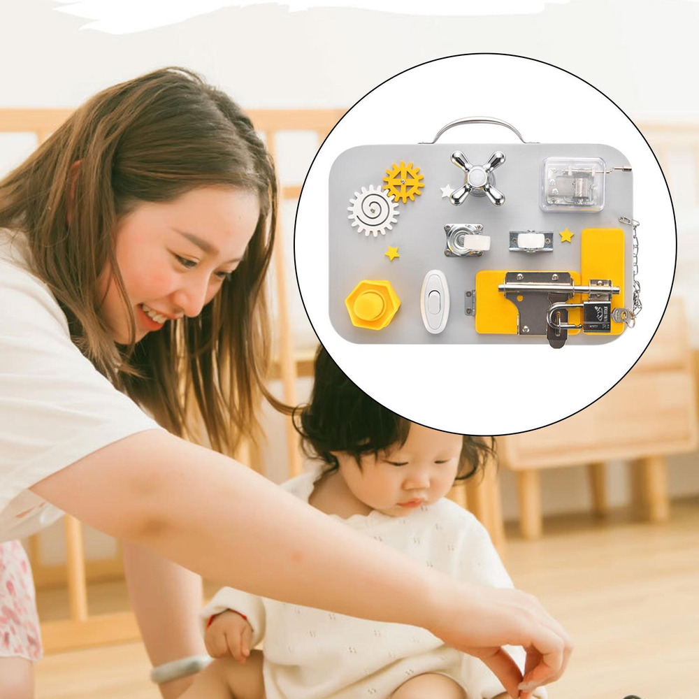 Montessori Toddler Toddler Busy Board Aprendendo Hand - Imagem 33