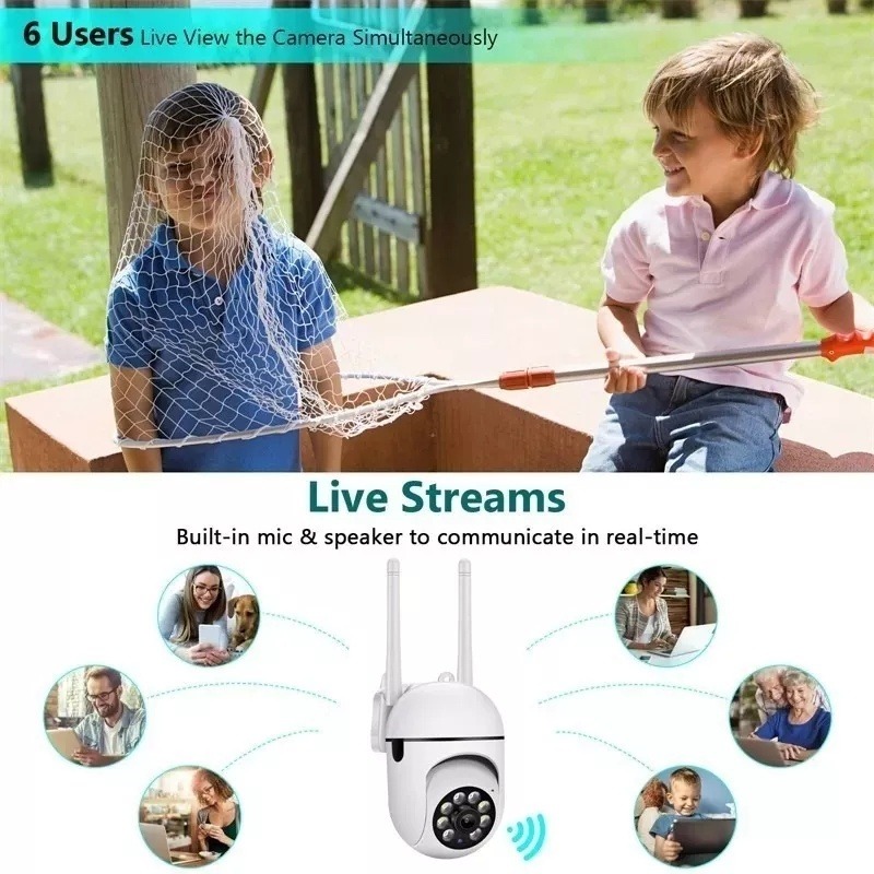 5g Hd 1080p Câmera Externa Wifi Ip Ptz Infravermelho 360ºnic - Imagem 9