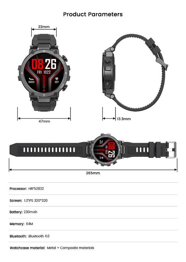 Smartwatch Para Esportes Ao Ar Livre Lokmat Raptor - Imagem 10