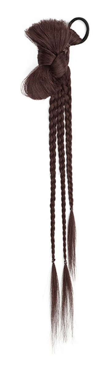 Peruca Com Trança De Rabo De Cavalo, Acessórios De Cabelo Mu
