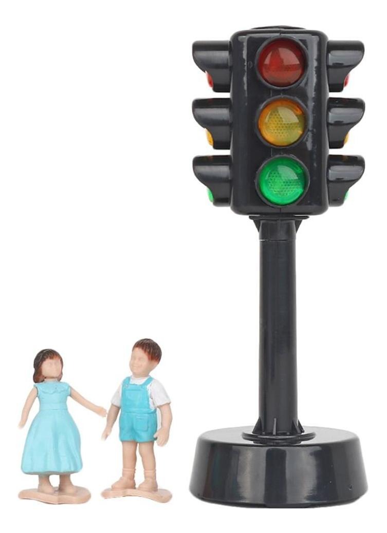 2 X Mini Sinal De Trânsito Semáforo Elétrico Com Som E - Imagem 2