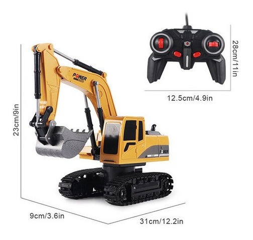 Máquina Trator Escavadeira Infantil Grande Gigante Brinquedo - Imagem 2