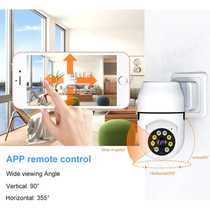 Câmera De Vigilância Wifi, Proteção De Segurança, Câmera Sem - Imagem 9