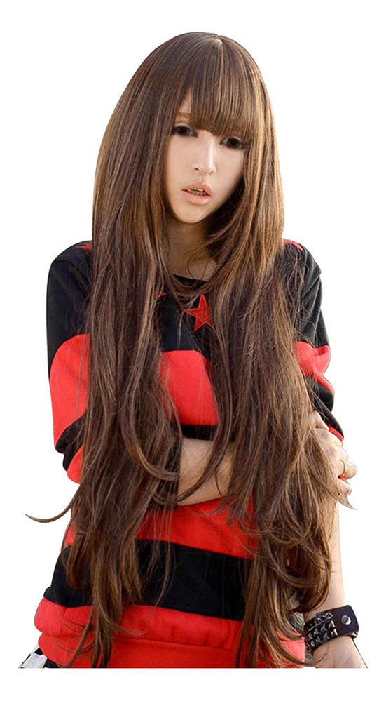 Orfi Mulheres 80cm Moda Peruca De Cabelo Encaracolado Longo