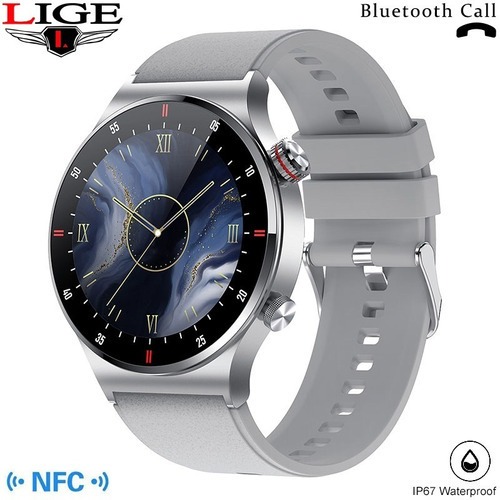 Smartwatch Lige Bluetooth Nfc Men Sport À Prova D'água - Imagem 21