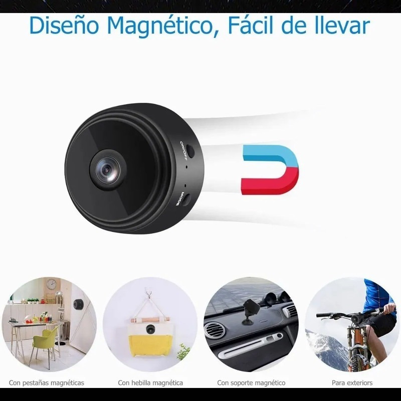 Mini Câmera P/protecao Uber Magnética Ip Wifi C/ Bateria A9 - Imagem 9