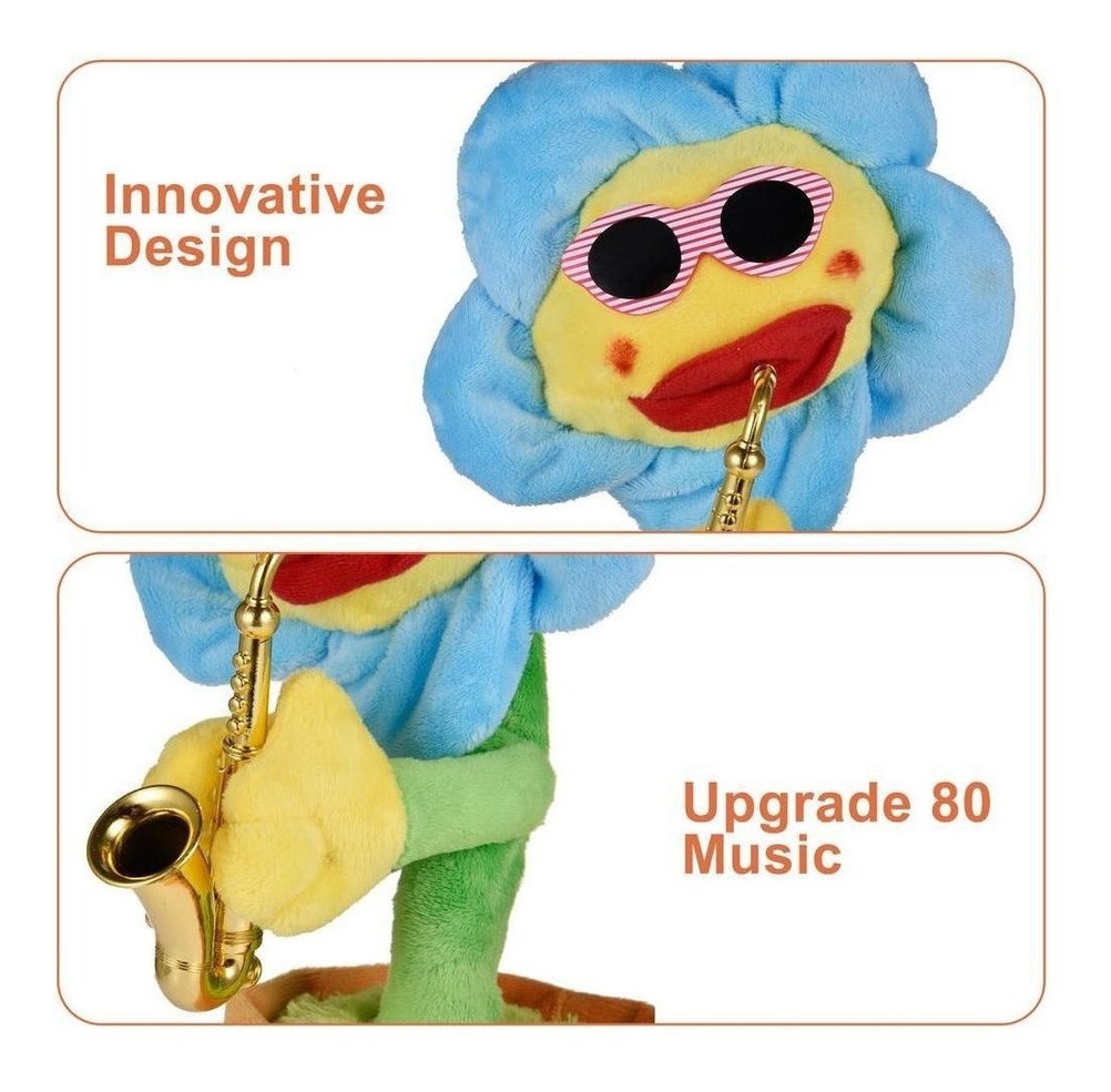 Brinquedos Elétricos Cantando E Dançando Flor Saxofone Giras - Imagem 3