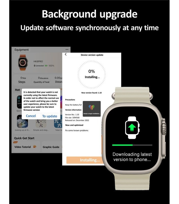 Relógio Inteligente Hk8 Pro+49 Mm Nfc Ip68 À Prova D'água - Imagem 3