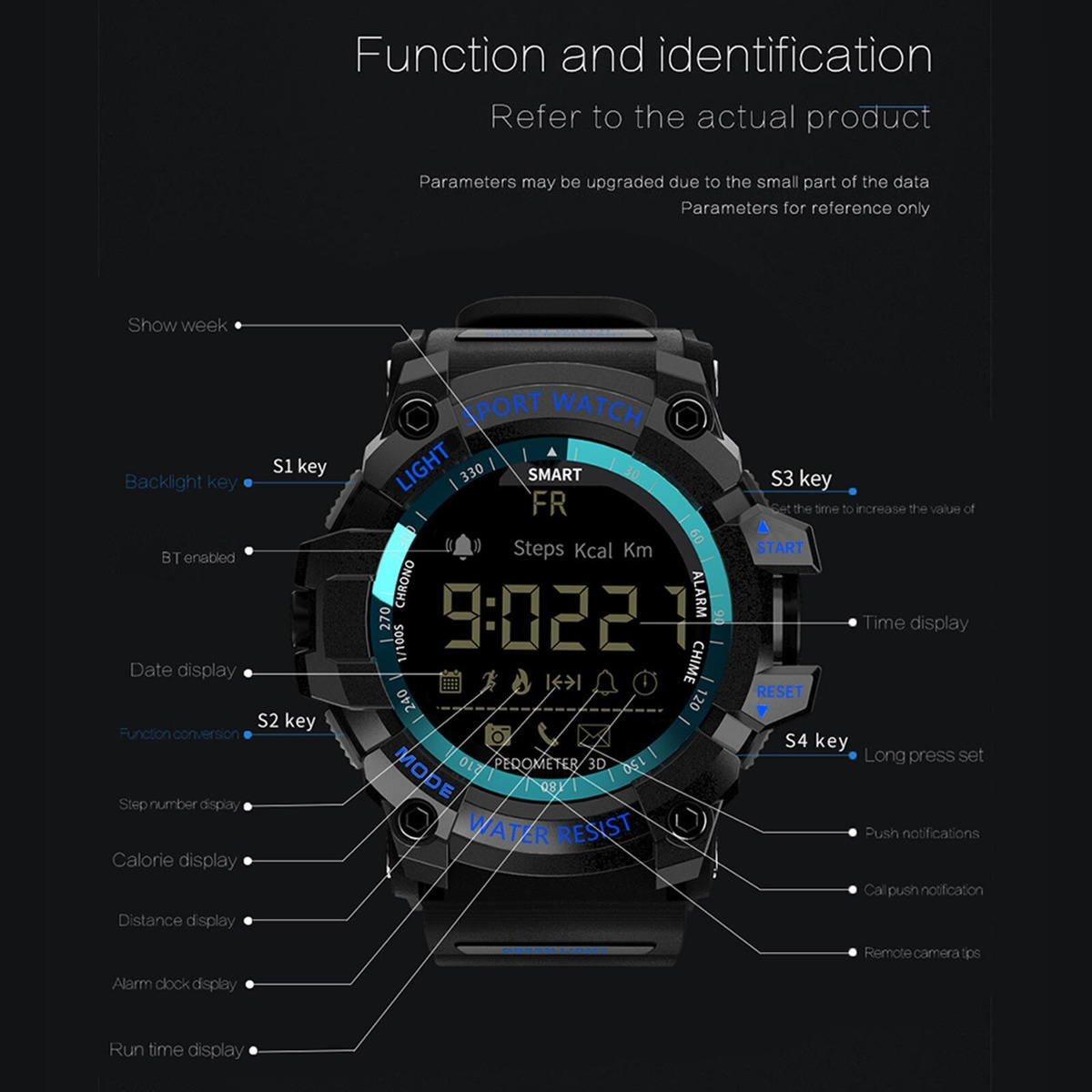 Smartwatch Masculino Robusto Lokmat Mk16 Military A - Imagem 3