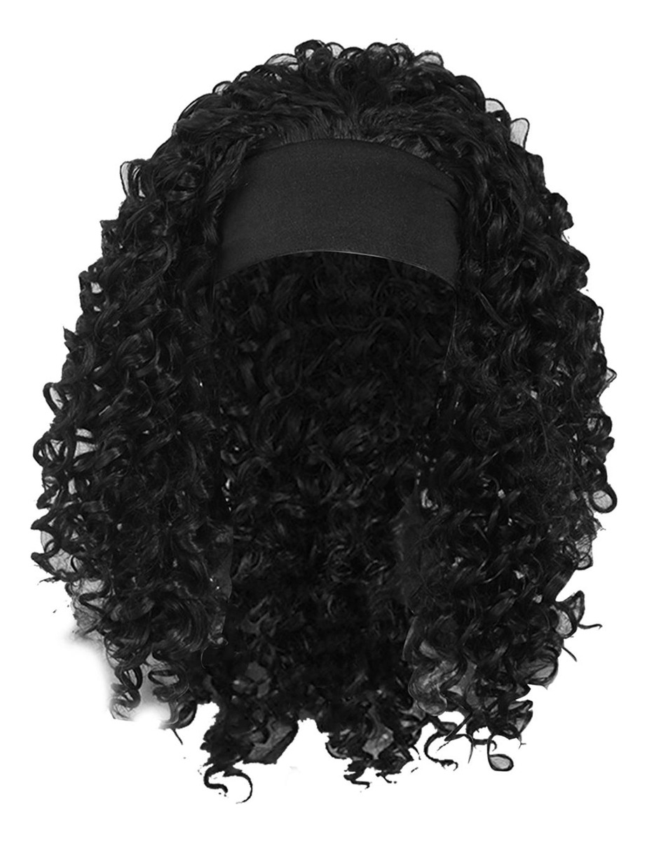 Peruca Preto Branco Mulheres Perucas Rede De 46-55cm - Imagem 3