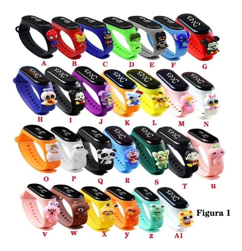 Cartoon Children's Led Bracelet Watch, 45 Pieces - Imagem 2