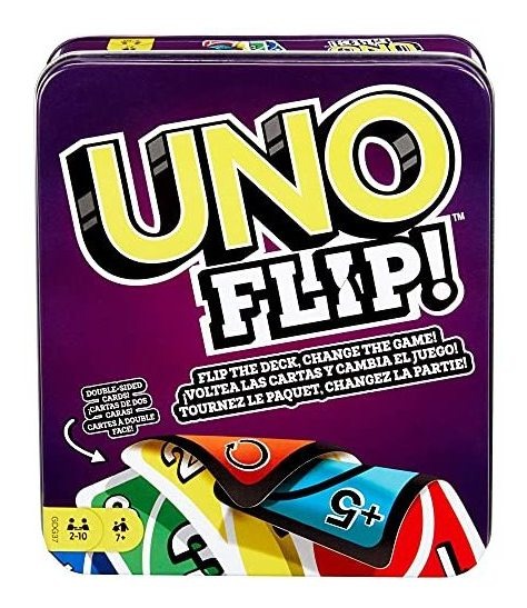 Jogo De Cartas Da Família Uno Flip Com 112 Cartas Em Uma Lat - Imagem 7