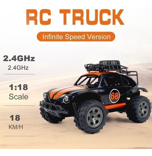 New Beetle Rc Carro De Alta Velocidade Off-road 1/18 Rc Toy - Imagem 3