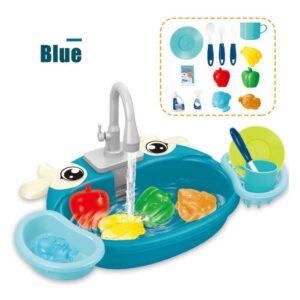 Brinquedos Para Pia De Cozinha Acessórios Montessori Azul