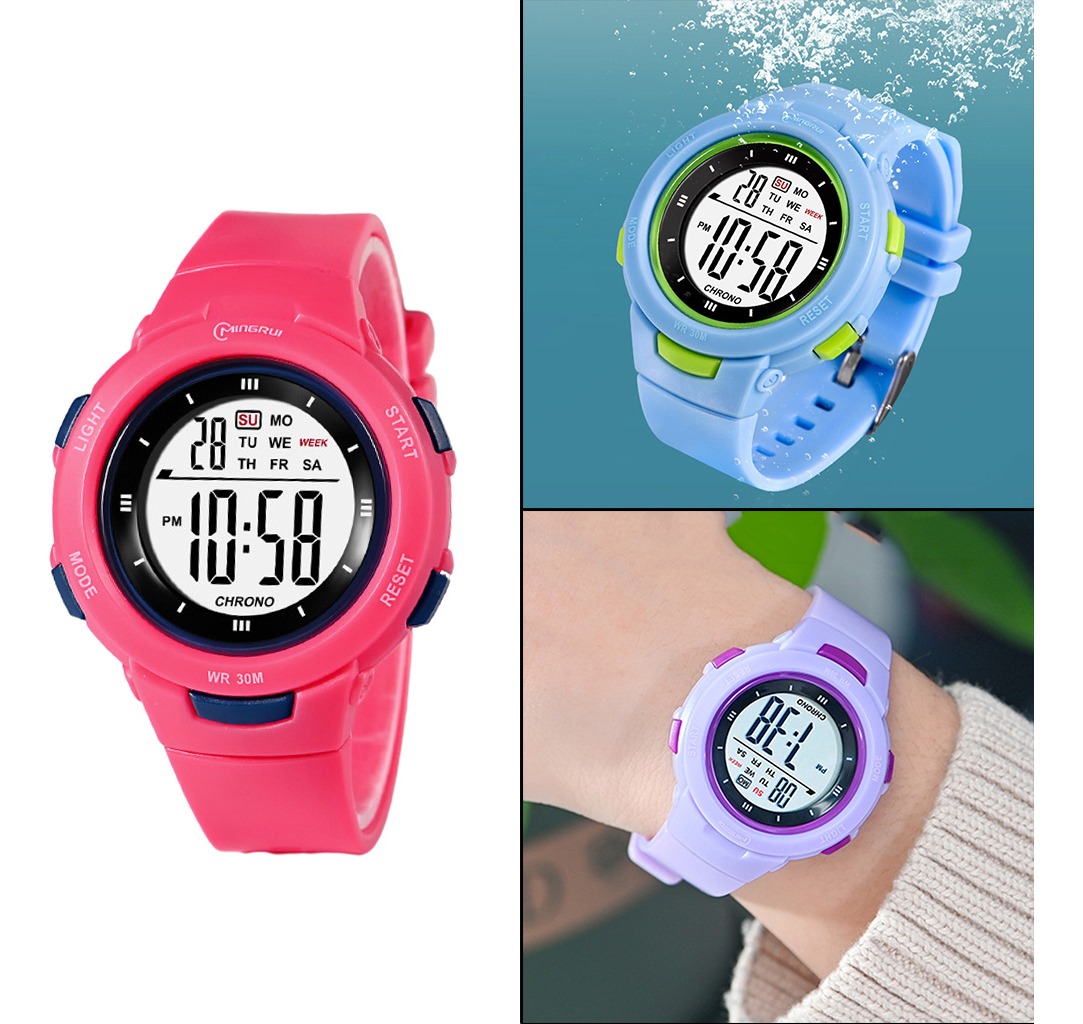 Meninos Girls Digital Watch Electro Impermeável Ao Ar Livre - Imagem 57