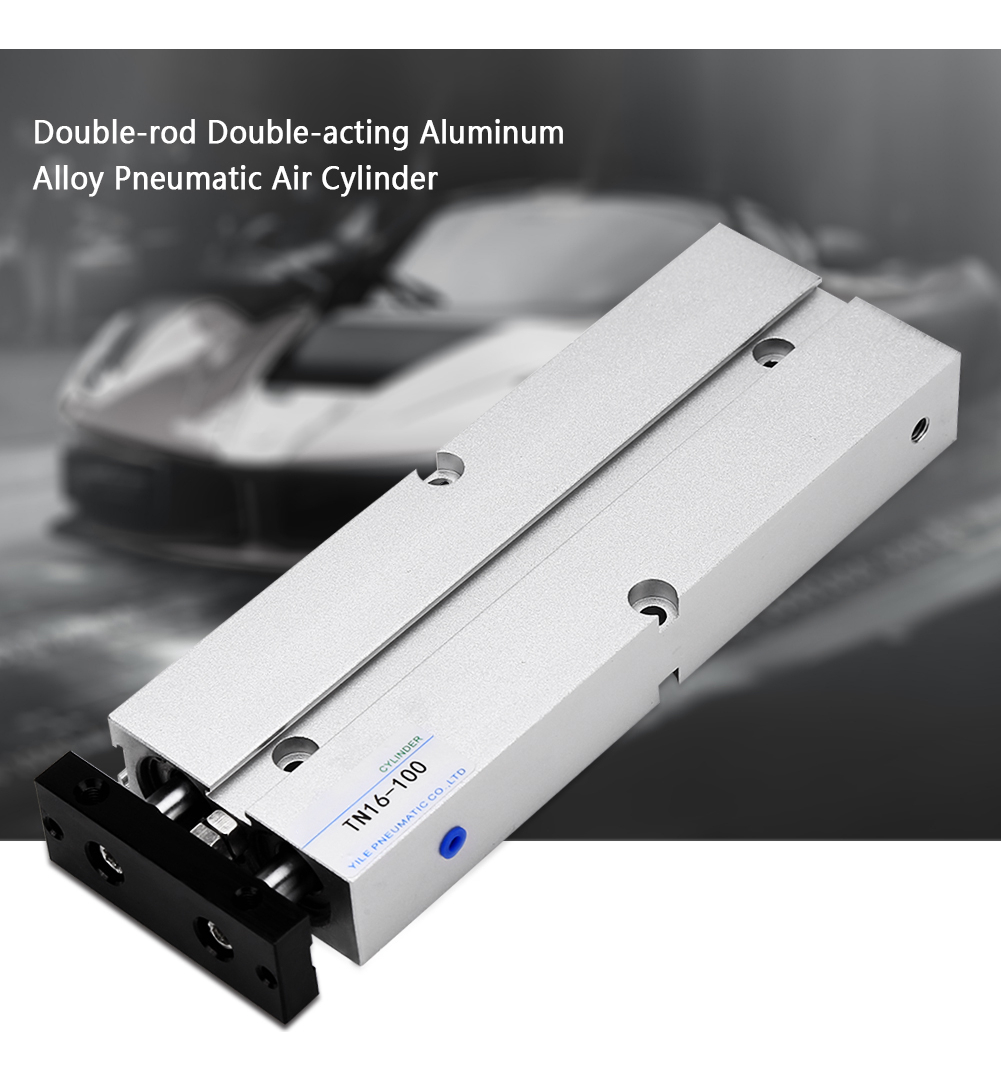Cilindro De Ar 1pc 16mm Furo Duplo Haste Dupla Ação Alumínio - Imagem 7
