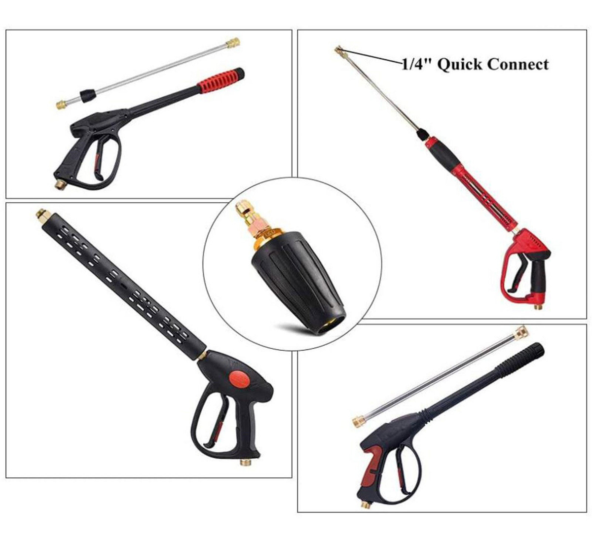 Bico Turbo Rotativo Para Lavadora De Pressão 1/4 Universal - Imagem 5